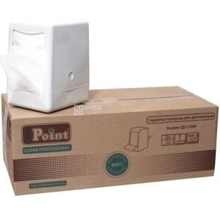 Mirus Eco Point, 1500 шт., Серветки для диспенсера Мірус, одношарові, 17х21 см
