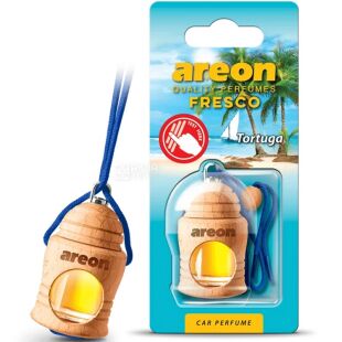 Areon Fresco Tortuga, 4 мл, Ароматизатор воздуха Ареон для автомобиля, подвеска, Тортуга