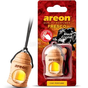 Areon Fresco Black Crystal, 4 мл, Ароматизатор воздуха Ареон для автомобиля, подвеска, Черный кристалл