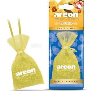 Areon Pearls Vanilla Mia, 31 г, Ароматизатор воздуха для автомобиля Ареон, подвесной, гранулы, Ваниль
