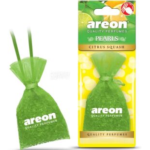 Areon Pearls Citrus Squash, 31 г, Ароматизатор повітря для автомобіля Ареон, підвісний, гранули, Цитрусовий