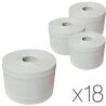 Mirus Eco Point, Упаковка 18шт. х 1 рул., туалетная бумага целлюлозная Мирус, двухслойная, 90 м, 642 отрыва, 95х140 мм, на втулк