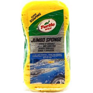 Turtle Wax, 1 шт., Губка Джамбо, автомобильная, желтая, 22x11x6,5 см