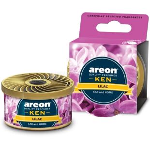 Areon, Ken Lilac, 30 мл, Освежитель воздуха, гелевый, для автомобиля, Сирень