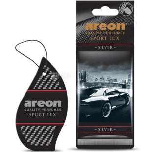 Areon Sport LUX Silver, Ароматизатор-подвеска для автомобиля Ареон, Сильвер
