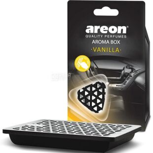 Areon Aroma Box Vanilla, 74 г, Ароматизатор повітря для автомобіля Ареон, під сидіння, Ваніль