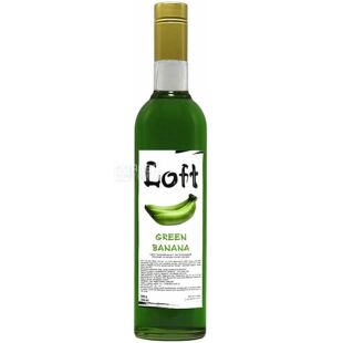 Loft Green Banana, 700 мл, Сироп Лофт, Зелений Банан, скло
