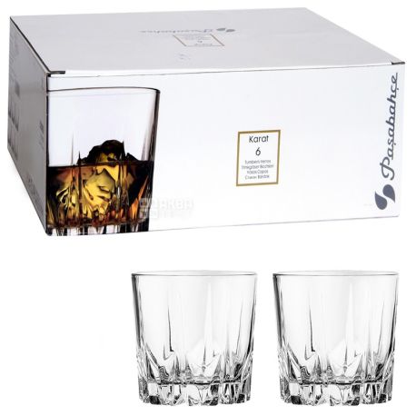 Pasabache, 6 pcs., 302 ml, set of glasses, Karat, glass