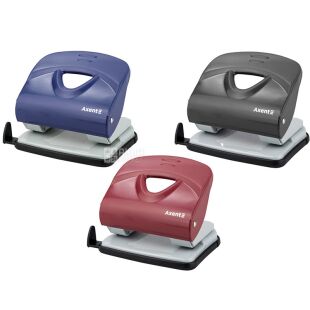 Axent, Exakt – 2, Дырокол металлический, на 30 листов, в ассортименте