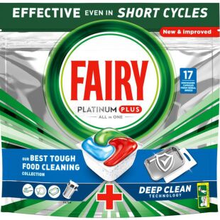 Fairy Platinum Plus, 17 шт., Таблетки для посудомийних машин Фейрі Платина