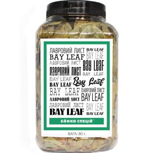 Банка специй, 80 г, Лавровый лист целый, ПЭТ