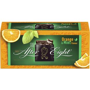 After Eight Orange Mint, 200 г, Афтэ Эйт, Шоколадные конфеты в черном шоколаде с мятной начинкой со вкусом апельсина