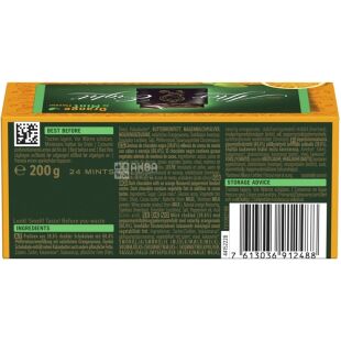 After Eight Orange Mint, 200 г, Афтэ Эйт, Шоколадные конфеты в черном шоколаде с мятной начинкой со вкусом апельсина