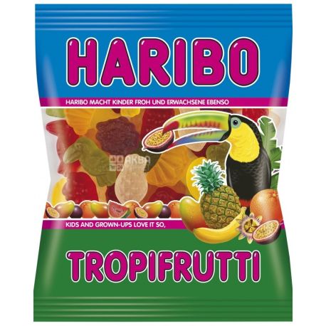 HARIBO, 100 г, жевательные конфеты, Тропические фрукты