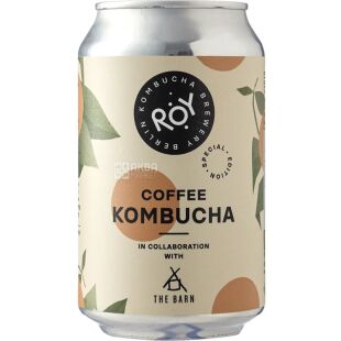 ROY Kombucha, 330 мл, Комбуча Кофи, ферментированный напиток, органический, ж/б