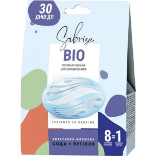 Sabrise BIO, 80 г, Поглинач запахів для холодильника