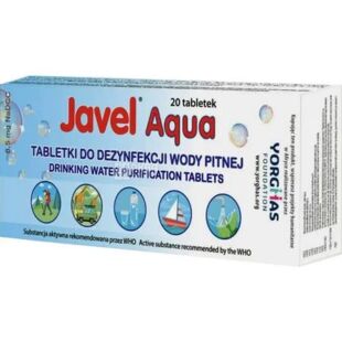 Javel aqua, 20 шт., Жавел Аква, Таблетки для дезінфекції питної води