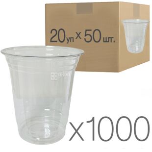 Стакан пластиковий Лайт, 300 мл, Упаковка 20 шт. х 50 шт., D95
