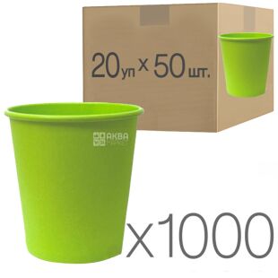 Grass Cup, Стакан бумажный, салатовый, 270 мл., Упаковка 20 шт. х 50 шт., D79