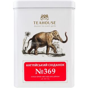 Teahouse №369, 250 мл, ТіХаус, Купаж чорних чаїв, Англійський сніданок, ж/б