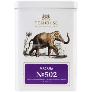 Teahouse Масала №502, 250 г, ТиХаус, Чай чёрный индийский со специями ароматизированный, ж/б