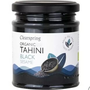 Clearspring, Tahini Black Sesame, 170 г, Клиарспринг, Паста из семян черного кунжута, органическая