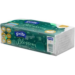 Grite Blossom, 120 листов, Бумажные полотенца Грите Блоссом, 2-х слойные, V-сложения, белые, 220х230 мм