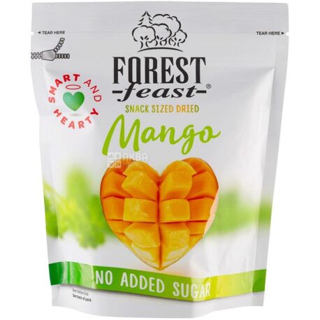 Carabao mango dried in cane sugar, 130 g, TM Forest Feast