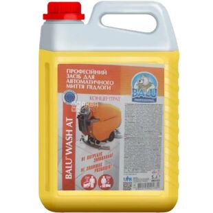 Balu WASH AT, 5 л, Балу, Профессиональное средство для автоматического мытья полов, концентрат, канистра