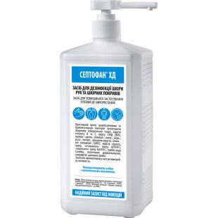 Септофан ХД, 1 л, Дезінфікуючий засіб для рук, з дозатором