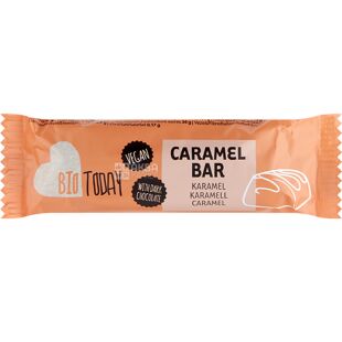 Bio Today, Caramel Bar, 40 г, Био Тудей, Батончик с карамелью, веганский, органический