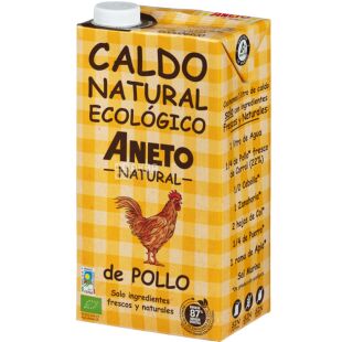 Aneto, Organic Chicken Broth, 1 л, Бульон куриный, органический