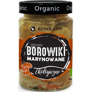 Runoland, 300 г, Грибы белые маринованные, органические