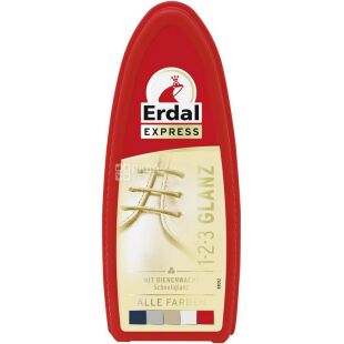 Erdal express, Губка-блеск для обуви, для гладкой кожи, бесцветная