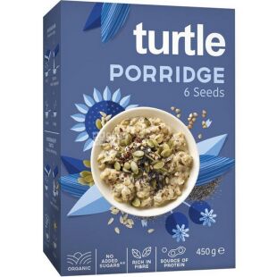Turtle, 450 г, Каша вівсяна, 6 видів насіння, органічна 