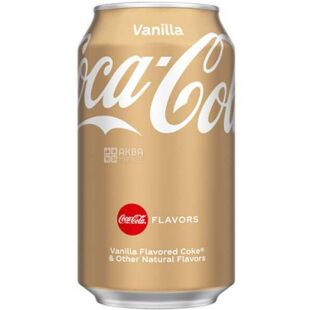 Coca-Cola Vanilla, 0,33 л, Напиток газированный Кока-Кола Ваниль, ж/б