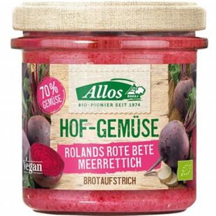 Allos, 135 г, Паста для бутербродов, из свеклы и хрена, органическая