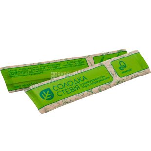 Green Leaf, 50 шт. х 4 г, Грин Лиф, Сладкая стевия 1:1 с натуральным подсластителем, в стиках, 0 ккал