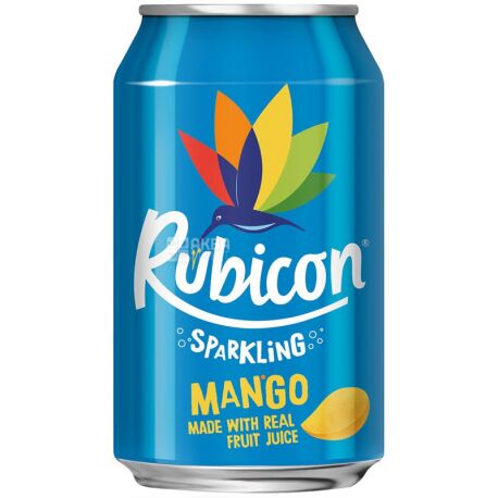Rubicon, 0.33 L, Highly carbonated drink, with mango flavor