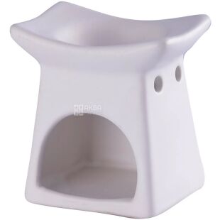 Ароматика, Аромолампа керамичекая Монета, белая, квадратная, 102х93х87 мм