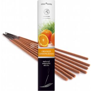 Ароматика, 8 шт., Ароматичні палички Апельсин-Лемонграс