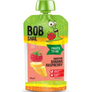 Bob Snail, 120 г, Смузи Банан-Малина Боб Снейл, без сахара