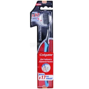 Colgate, 1 шт., Зубная щетка мягкой жесткости, Шелковые нити, с древесным углем