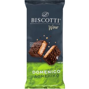 Biscotti Domenico, 140 г, Біскотті Доменіко, Печиво пісочне в шоколадній глазурі