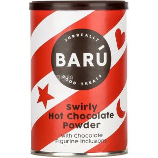 Baru, Swirly, 250 г, Бару Свирли, Растворимый шоколад, ж/б
