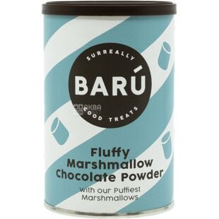 Baru, Fluffy Marshmallow, 250 г, Бару Флафи маршмеллоу, Растворимый шоколад, ж/б