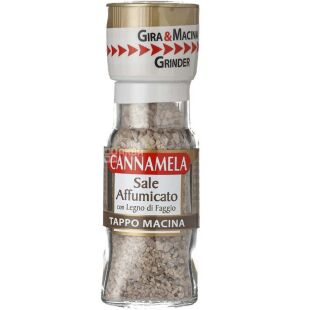 Cannamela, 64 г, Соль пищевая, копченая, в мельнице