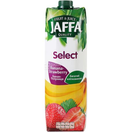 Jaffa, Select, Банан-клубника, 0.95 л, Джаффа, Нектар натуральный