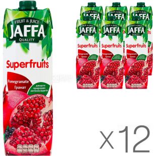 Jaffa Superfruits, Упаковка 12 шт. x 0.95 л, Нектар Гранатовий натуральний Джаффа