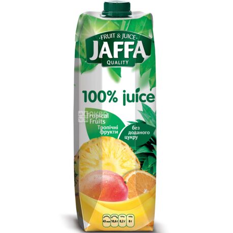 Jaffa,  Tropical Fruits, Тропічні фрукти, 950 л, Джаффа, Нектар 100% натуральний